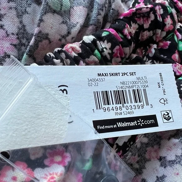 No Boundaries 2 Piece Ruffle Crop Top & Maxi Skirt Set Juniors size L (11-13)! - Picture 11 of 13